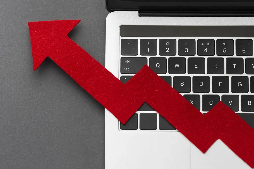 grafika przedstawiająca wzrost widoczności marki dzięki google adwords